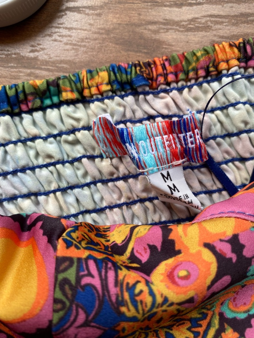 Floral Patchwork Bustier Crop Top - Multicolor - Picture 2 of 7